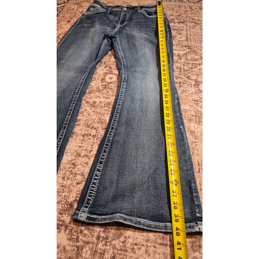 SKY Premium Collection Jeans 13/14 Y2K Rhinestone Embroidered Flare McBling - Picture 15 of 15